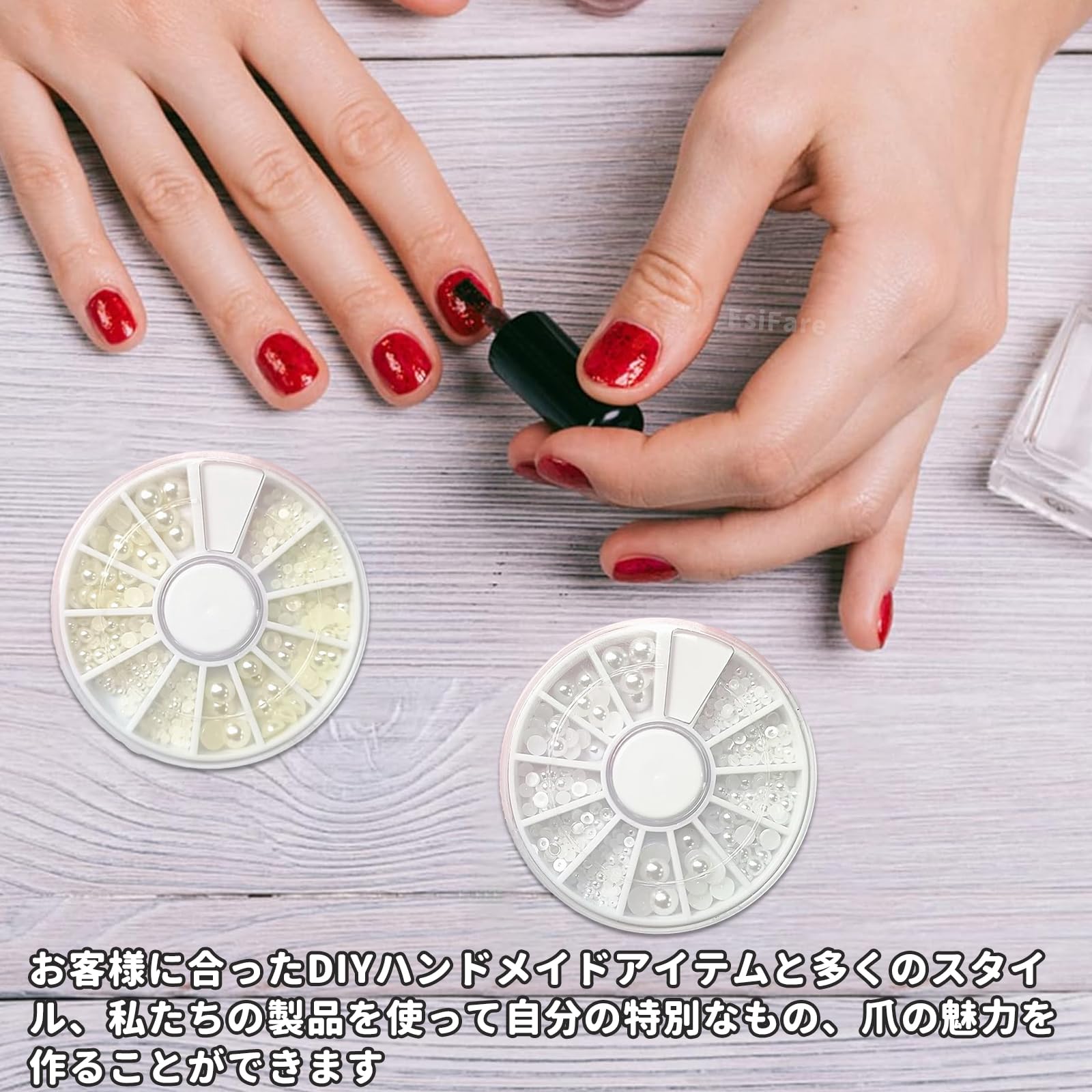 Amazon.co.jp: ネイルパーツ パール 半円パール1.5mm 2mm 3mm 4mm 5mm